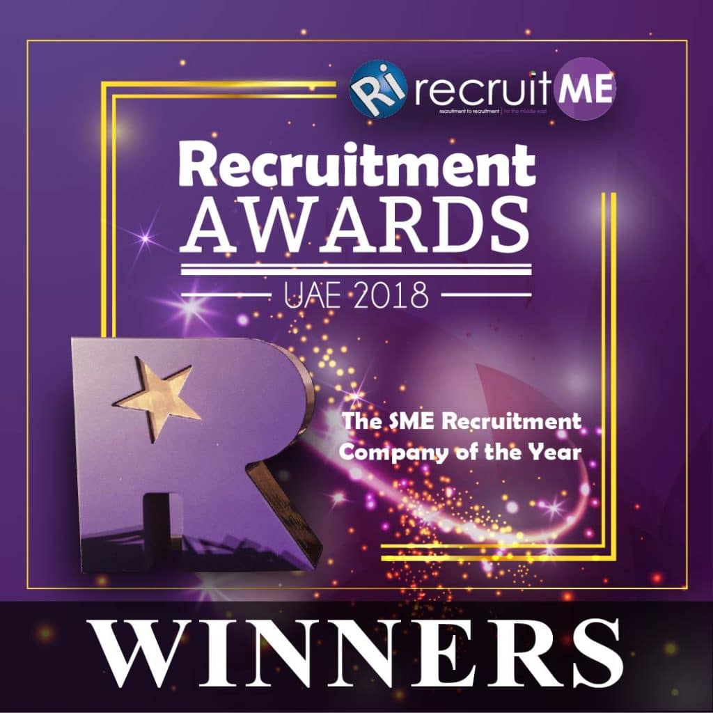 UAE Recruitment Awards 2018 - Best SME Recruitment Company of the Year - Salt