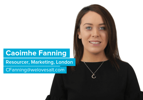 Introducing Caoimhe Fanning, Resourcer, Marketing, London