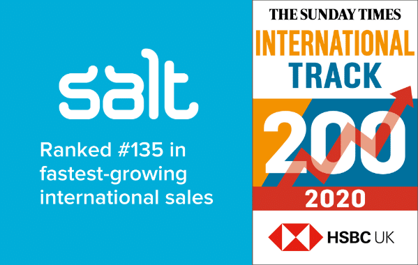 Salt ranks in The Sunday Times HSBC International Track 200 2020