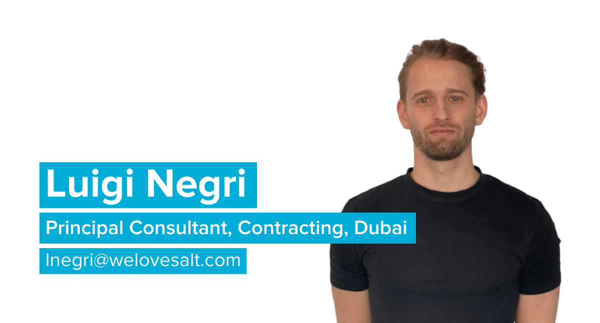 Introducing Luigi Negri, Principal Consultant, Contracting, Dubai