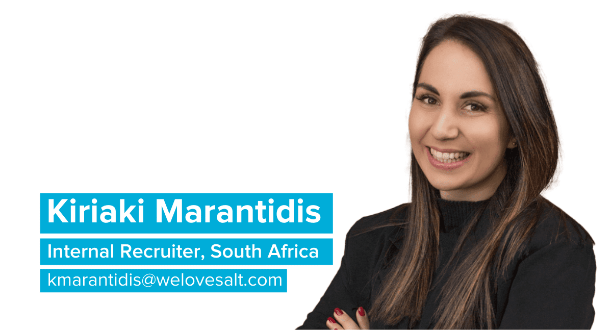 Introducing Kiriaki Marantidis, Internal Recruiter, South Africa