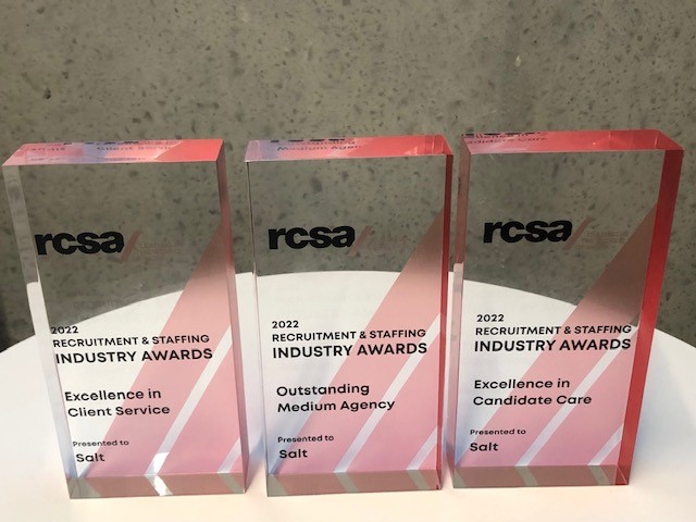 Salt recruitment wins big at the New Zealand 2022 RCSA Industry Awards!