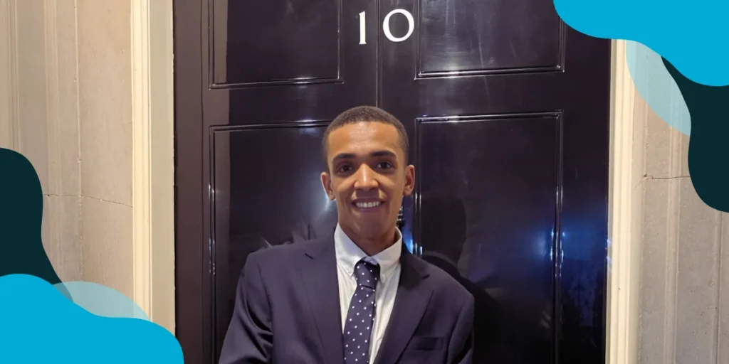 Social change and social media with Jacob Nomafo, Social Media Manager at 10,000 Black Interns 2 Jacob Nomafo at Number 10 Downing Street.