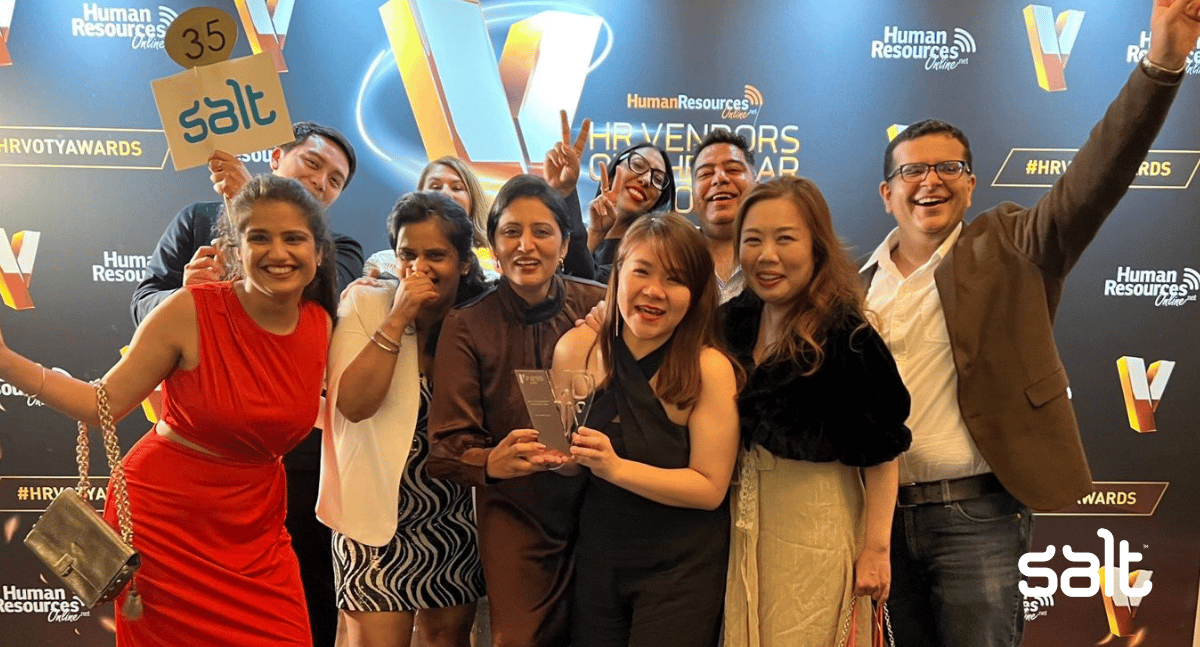 An impressive win for Salt Singapore at the HR Vendors of the Year Awards 2022! 