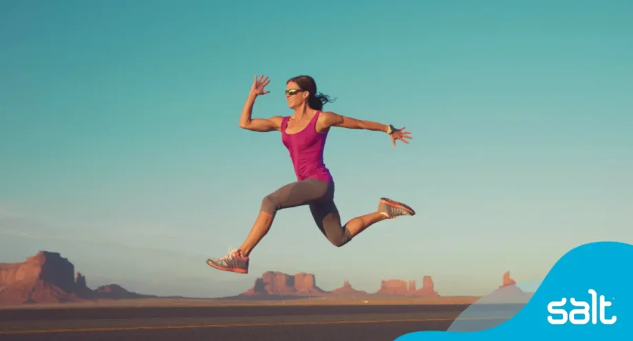 Insights from Agile on the Beach New Zealand 1 Woman running in a rough terrain.