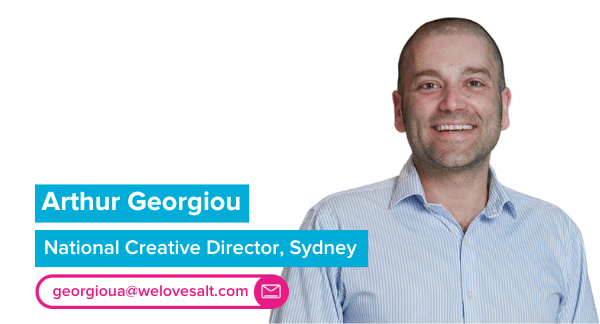 Arthur Georgiou, National Creative Director at Salt Digital Recruitment Agency, Sydney