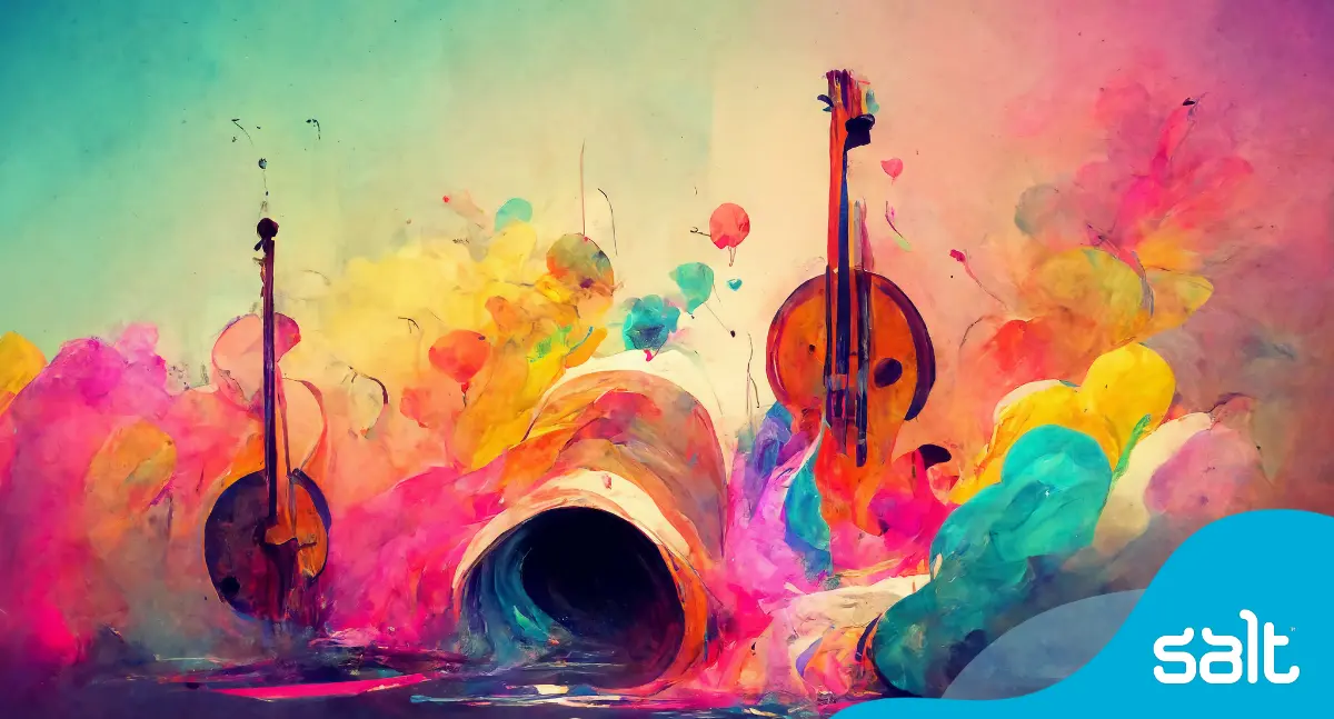 Colourful abstract painting, symbolising the diversity and vibrancy of creative skills in product specialist jobs