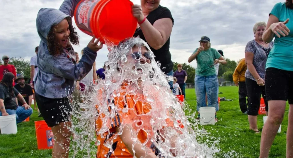 The best marketing campaigns of all time 11 People taking part in the ALS Ice Bucket Challenge