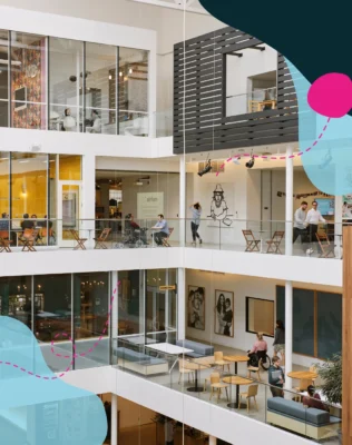 Airbnb office building from the inside