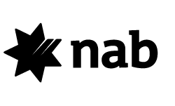 National Australia Bank logo in black