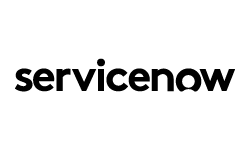 ServiceNow logo in black