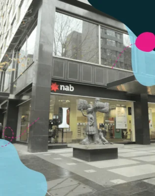 Melbourne NAB office from the outside.