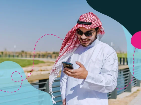 Man looking at his phone