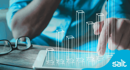 Investment growth graph in ipad