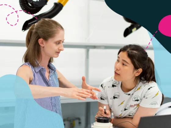 Two engineers talking