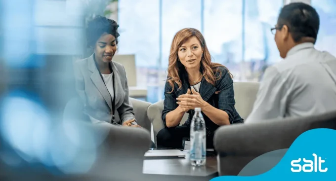 Business Women talking in an office