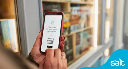 Someone ordering online on a mobile