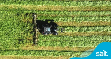 Farm and agriculture tech equipment in a field