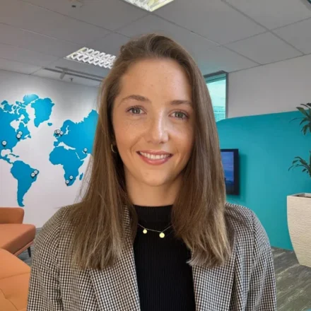 Laura Devonport in a Salt office